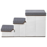 2301RMHM010 [ウーリー収納ステップ3段【霜山 Roomnhome】ネイビー NY]