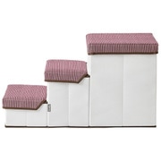 2301RMHM010 [ウーリー収納ステップ3段【霜山 Roomnhome】ブラウン BR]