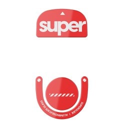 ガラスマウスソール Superglide 2 for Logitech GPro Superlight 2 Red LGS2GR2