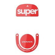 ガラスマウスソール Superglide 2 for Logitech GPro Superlight 2 Red LGS2GR2