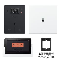 Nasta Interphone タブレットセット（室内親機・玄関子機・タブレット）+玄関子機取付ベース（L） ブラック KS-ST001B-BK