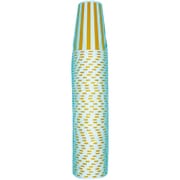 TS-88 [紙コップ ペーパーコップ 業務用 ストライプ 両面ラミネート加工 480ml 50個入 幅9.2×奥行9.2×高さ12.6cm 日本製]