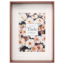 フォトフレーム Tiefe（ティーフェ） L / KG（ハガキ）/2L（カビネ）サイズ ブラウン FWTF-BR
