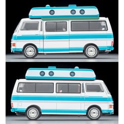 日産キャラバン キャンピングカー 白/水色 73年式 LV-N312a 日産 キャラバン キャンピングカー（白／水色）73年式