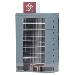 4055 Nスケール ストラクチャー 完成品 総合ビル（ブルー） [鉄道模型用品]