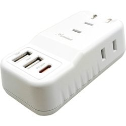 PD30W対応 USB+AC プレミアムハンディー電源タップ AOT-N5 WH