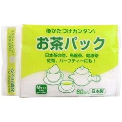 お茶パック M 60枚入 使い捨て 7×0.1×9.5cm 日本製 KS-002