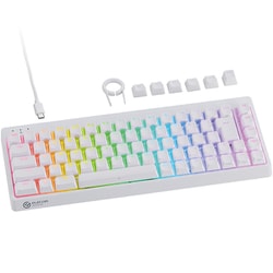 ゲーミングキーボード/V custom/有線/着脱式/磁気式アナログ検知スイッチ搭載/テンキーレス/65％サイズ/ホワイト TK-VK600AWH