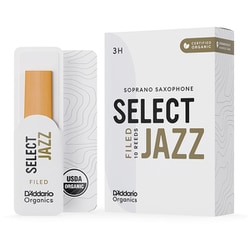 ORSF10SSX3H [木管楽器リード ソプラノサックス用 SELECT JAZZ FILED 硬さ：3H （10枚入り） USDAオーガニック認証取得済み]