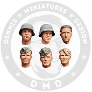 DHM35H01 1/35 WW.II ドイツ陸軍兵士 頭部セット 6個入 [プラモデル用パーツ]