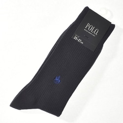 POLO BCS 紳士リブソックス 25～27cm ネイビー PL0125