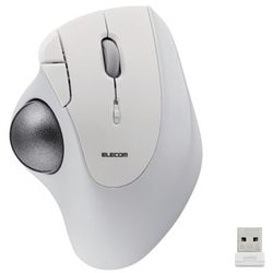 トラックボール マウス 無線 5ボタン 人工ルビーユニット エルゴノミクス IST ホワイト M-IT10DRWH