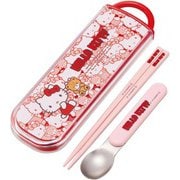 CCA1AG ハローキティ/うしろうしろ 抗菌 食洗機対応 箸スプーンコンビセット [キャラクターグッズ]