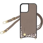 SH-IP15-ANTP [iPhone 15 用 ケース スマホショルダー スマホケース ショルダータイプ くすみカラー エレガンテ Elegante/アニマル×トープ]