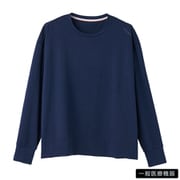 スタンダードドライ+ ロングスリーブクルーネック レディース リカバリーウェア 長袖シャツ ネイビー XLサイズ 一般医療機器 6580