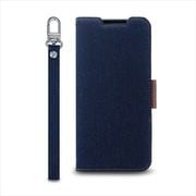 CR_AS8CSDNNJ_ID [AQUOS sense8 対応 ケース 手帳型/カード 収納/ストラップ/スタンド デニム スマホケース NU JEANS インディゴ]