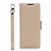 CR_X55CSPLNU_BG [Xperia 5 V 対応 ケース 手帳型/カード 収納/ストラップ/スタンド レザー スマホケース NU ベージュ×グレー]