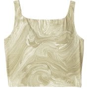 ダンスキンアロンジェプリントミドルトップ DANSKIN ALLONGE PRINT MIDDLE TOP DC124102P サンド(SA) Mサイズ [フィットネス ヨガ シャツ レディース]
