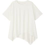 アシンメトリーフレアティー ASYMMETRY FLARE TEE DC724105 ジャスミンホワイト JW Lサイズ [フィットネス ヨガ シャツ レディース]