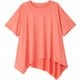 アシンメトリーフレアティー ASYMMETRY FLARE TEE DC724105 オレンジコーラル OC Mサイズ [フィットネス ヨガ シャツ レディース]
