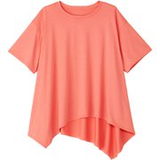 アシンメトリーフレアティー ASYMMETRY FLARE TEE DC724105 オレンジコーラル OC Lサイズ [フィットネス ヨガ シャツ レディース]