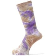 ヘビーウェイト タイ ダイ クルー Heavyweight Tie Dye Crew NN82410 ユーティリティブラウン×TNFパープル(UP) Sサイズ(23-25cm) [アウトドア ソックス ユニセックス]