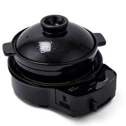 卓上調理器 おうちいろり 土鍋・蒸し皿・焼き網・深皿・ボールプレート付属 ヒータ式 丸型 火力5段階調節 SQ-D151D