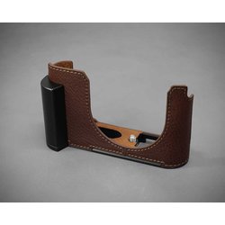 ライカQ3用 本革カメラハーフケース ブラウン LC-Q3DBR