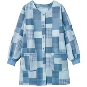 和柄ロング丈かっぽう着 パッチワーク柄 M-L