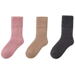 ふかふかシャギーのあたたか靴下 3色組