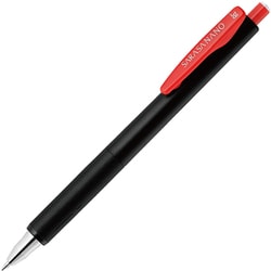 ジェルボールペン SARASA NANO（サラサナノ） 0.38mm ノック式 極細 うるふわクッション搭載 インク色：赤 本体色：黒 JJX72-R-N