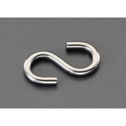 57x6.3mm Sフック（ステンレス製/5個） EA638EH-4