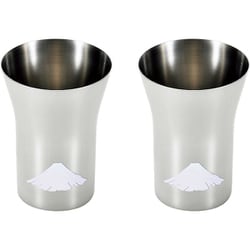 燕熟の技 感温ステンレスタンブラー 300ml 2個入 赤富士 EJK-601