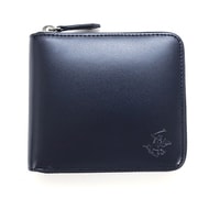 ラウンド2つ折り（コードバン調） BHG-M1004 ネイビー/ブラック