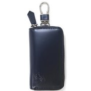 ラウンド型キーケース(コードバン調) BHG-M1005 ネイビー/ブラック