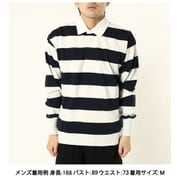 2.5インチストライプラグビージャージ 2.5INCH STRIPE RUGBY JERSEY RA44133 ネービーブルー(29) Sサイズ [ラグビー シャツ ユニセックス]