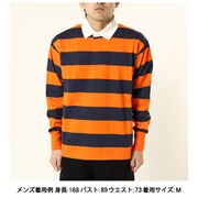 2.5インチストライプラグビージャージ 2.5INCH STRIPE RUGBY JERSEY RA44133 オレンジ(58) Sサイズ [ラグビー シャツ ユニセックス]