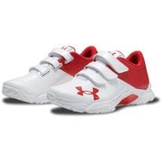 UAエクストリームトレーナーワイド 3025679 White/Red(101) 24cm [ベースボールシューズ キッズ]
