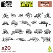 GSWD-12294 ジオラマアクセサリー 3Dプリントセット カエル/ガマガエル/サンショウウオ 20個入 [プラモデル用パーツ]