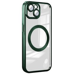 RM-15N-MGGR [iPhone 15用 Magsafe対応 クリアケース グリーン]