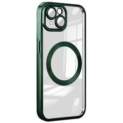 RM-15NPL-MGGR [iPhone 15 Plus用 Magsafe対応 クリアケース グリーン]