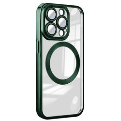 RM-15NPR-MGGR [iPhone 15 Pro用 MagSafe対応 クリアケース グリーン]