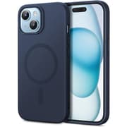 ESR Cloud Soft Case（HaloLock） Compatible with iPhone 15 [iPhone 15用 Magsafe対応ミリタリーグレードシリコンケース Dark Blue]