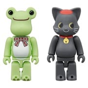 BE@RBRICK かえるのピクルス＆NY@BRICK 黒ねこ ピエール 100％ 2体セット [塗装済完成品フィギュア 全高約70/65mm]