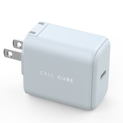 USB急速充電器 1-Port Type-C Fast Charger GaN（PD45W） USB PD（パワーデリバリー）対応 45W USB-C×1 GaN搭載 折りたたみ式プラグ採用 白藍（薄青） CCAC11-LB