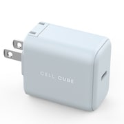 USB急速充電器 1-Port Type-C Fast Charger GaN(PD45W) USB PD(パワーデリバリー)対応 45W USB-C×1 GaN搭載 折りたたみ式プラグ採用 白藍(薄青) CCAC11-LB