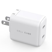 USB急速充電器 2-Port Type-C Fast Charger GaN(PD45W) USB PD(パワーデリバリー)対応 45W USB-C×2 GaN搭載 折りたたみ式プラグ採用 白 CCAC12-WH