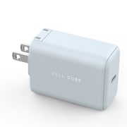 USB急速充電器 1-Port Type-C Fast Charger GaN(PD65W) USB PD(パワーデリバリー)対応 65W USB-C×1 GaN搭載 折りたたみ式プラグ採用 白藍(薄青) CCAC13-LB