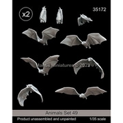 Man35172 マンティスミニチュア 1/35 動物セット49 コウモリ [組立式プラスチックモデル]