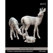 Man35173 マンティスミニチュア 1/35 動物セット50 シカの家族 [組立式プラスチックモデル]